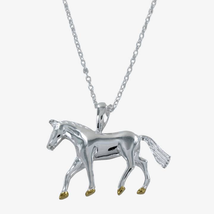 Sterling Silver Merrylegs Horse Equestrian Necklace for wholesale by REEVES & REEVES