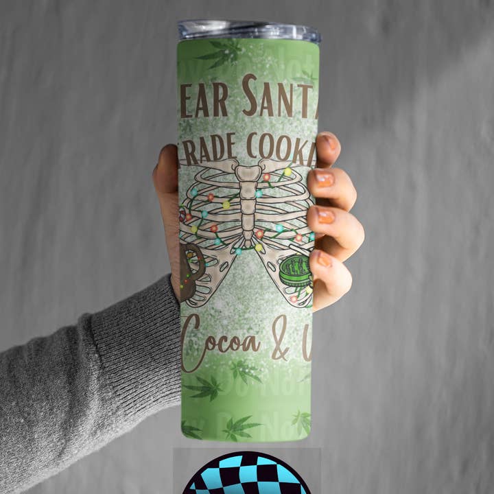 Dear Santa 420 Christmas Tumbler for wholesale by Gonna Get Crafty