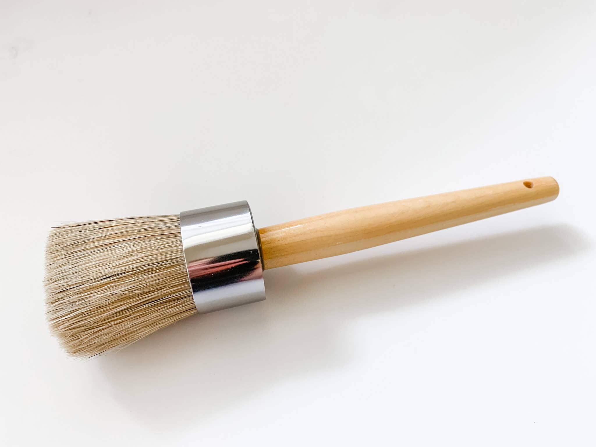 MudPaint - Wholesale Paint/Wax Brush - 1.5 Inch Natural Bristle Furniture Wax Brush2