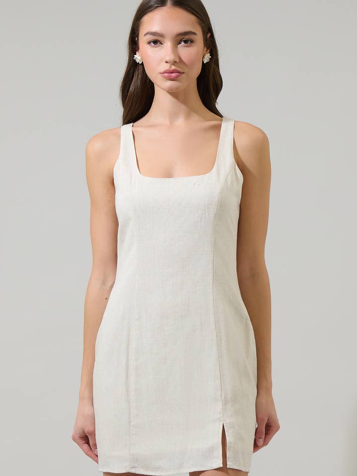 Manzy Junie Linen Mini Dress for wholesale by Sugarlips