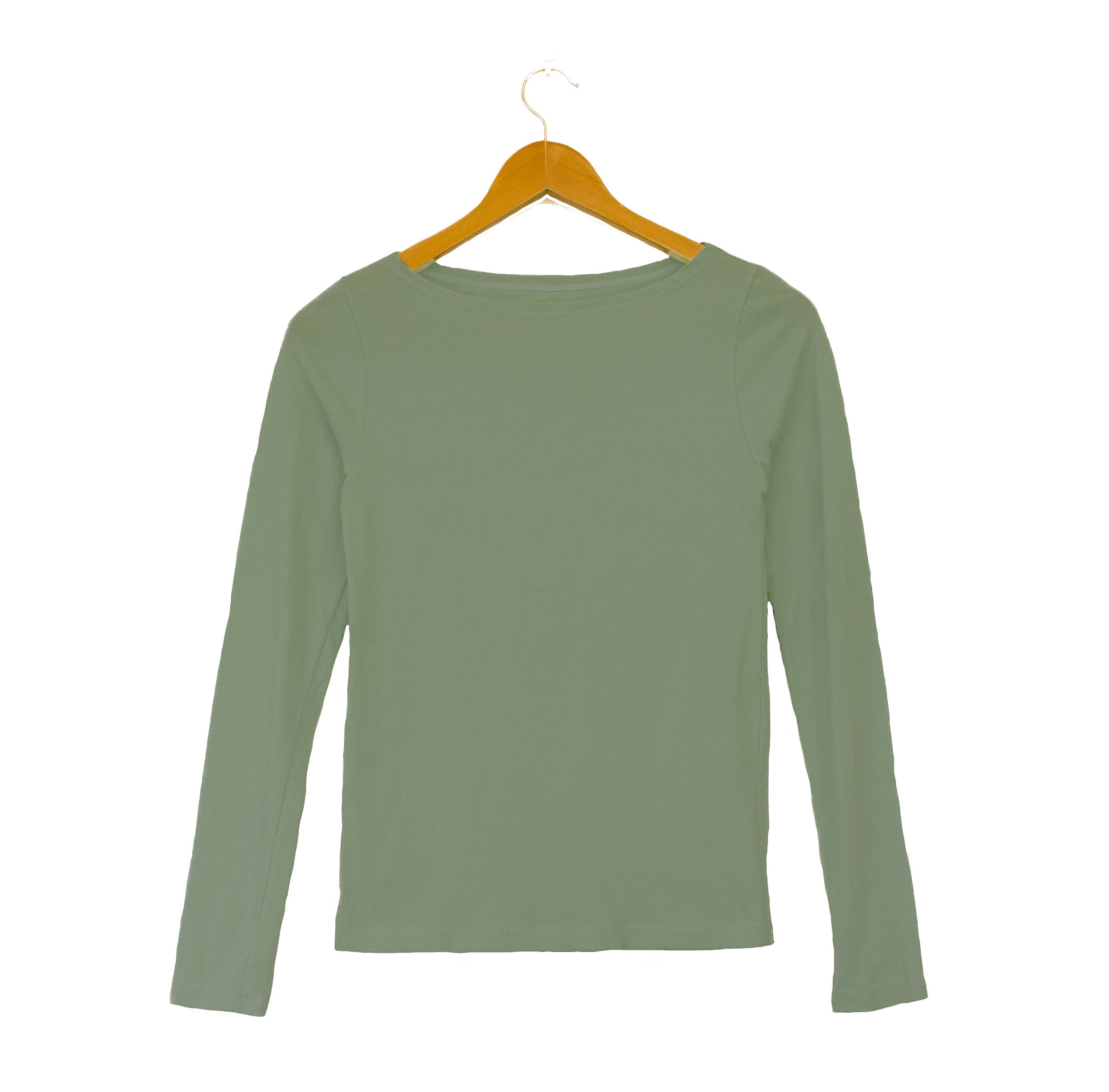 Clean Tee Factory - Wholesale T-Shirt - Women's - Boatneck Long-Sleeve Tee in Butter Soft Cotton/Modal2