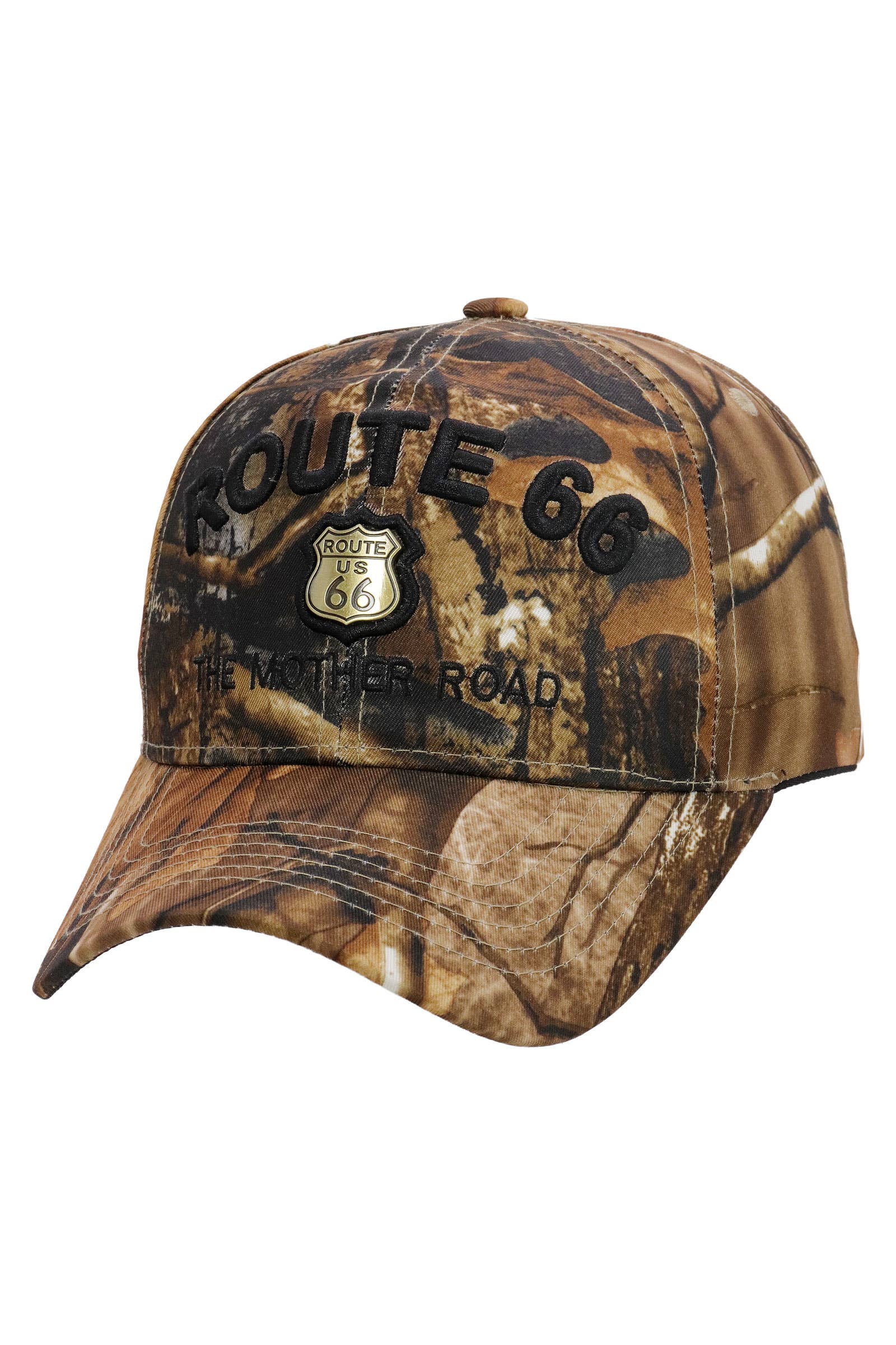 Cap Zone - Wholesale Baseball Cap - Women's - Route 66 Emblem The Mother Road Logo Baseball Cap10