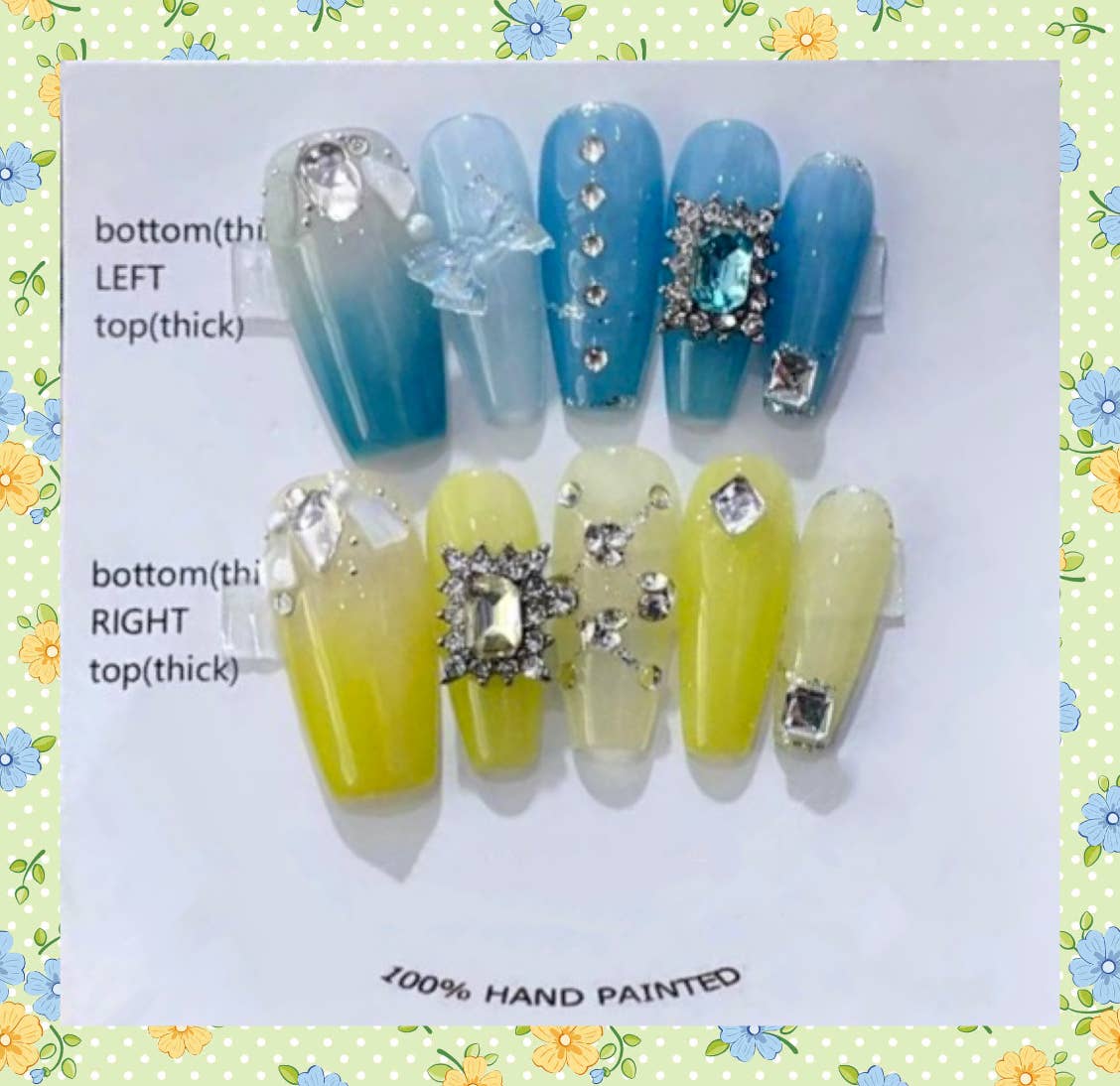 KTNN Studio Inc. - Wholesale Press-On/Fake Nails - Deluxe 100% Hand Made press on nails - AB Neon