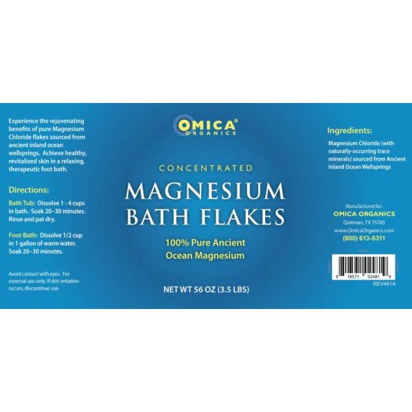 Omica Organics - Wholesale Bath Salts - Magnesium Foot Bath Salt Flakes - Plain (3.5 lbs)1