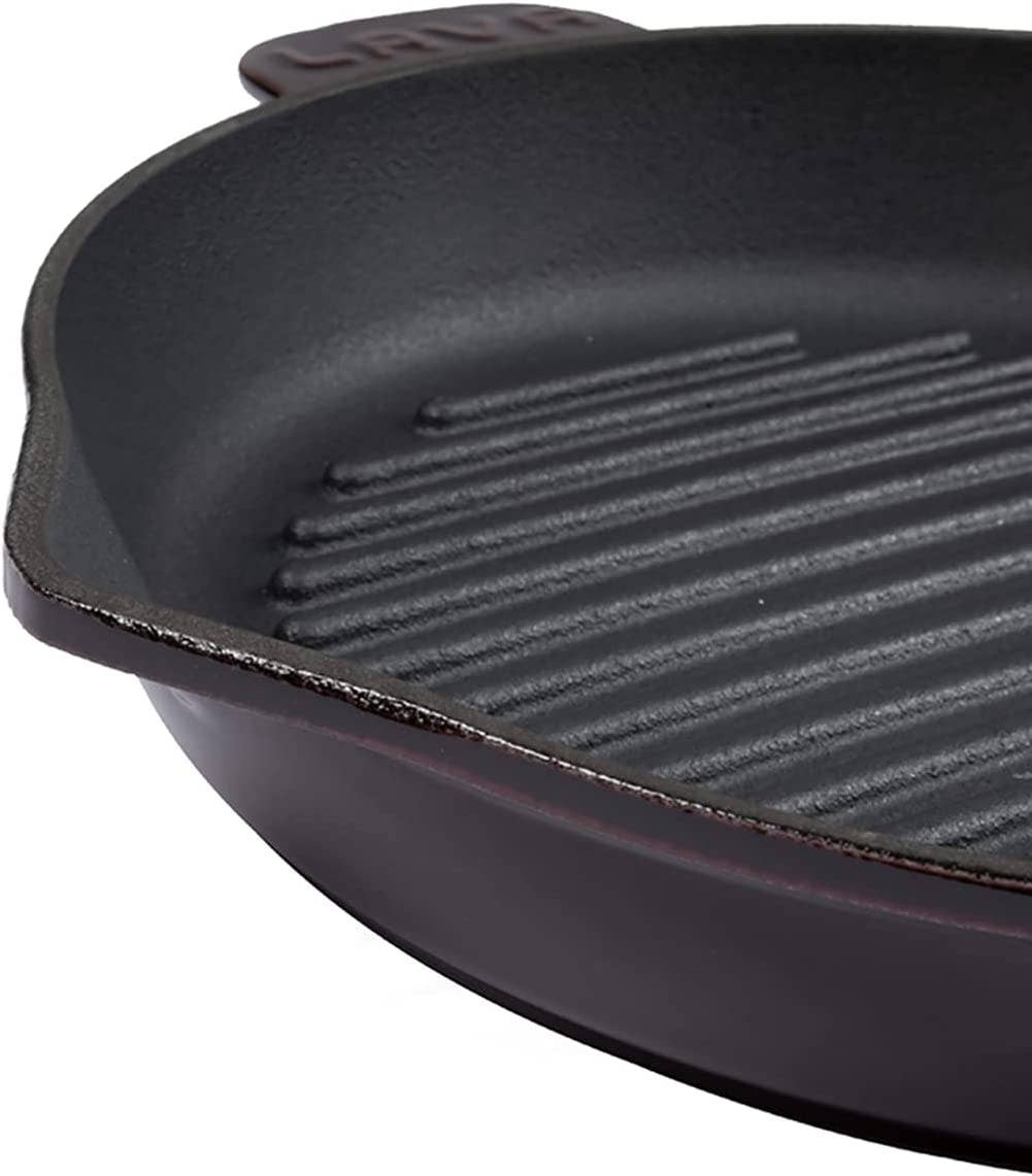 Biggbrands - Vente Poêles en fonte - Poêle à griller LAVA Premium en fonte 28 cm5
