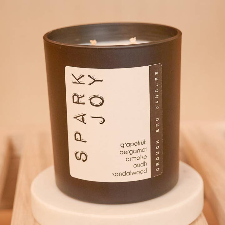 SPARK JOY bergamot, grapefruit, armoise, oudh and sandalwood candle for wholesale by Crouch End Candles