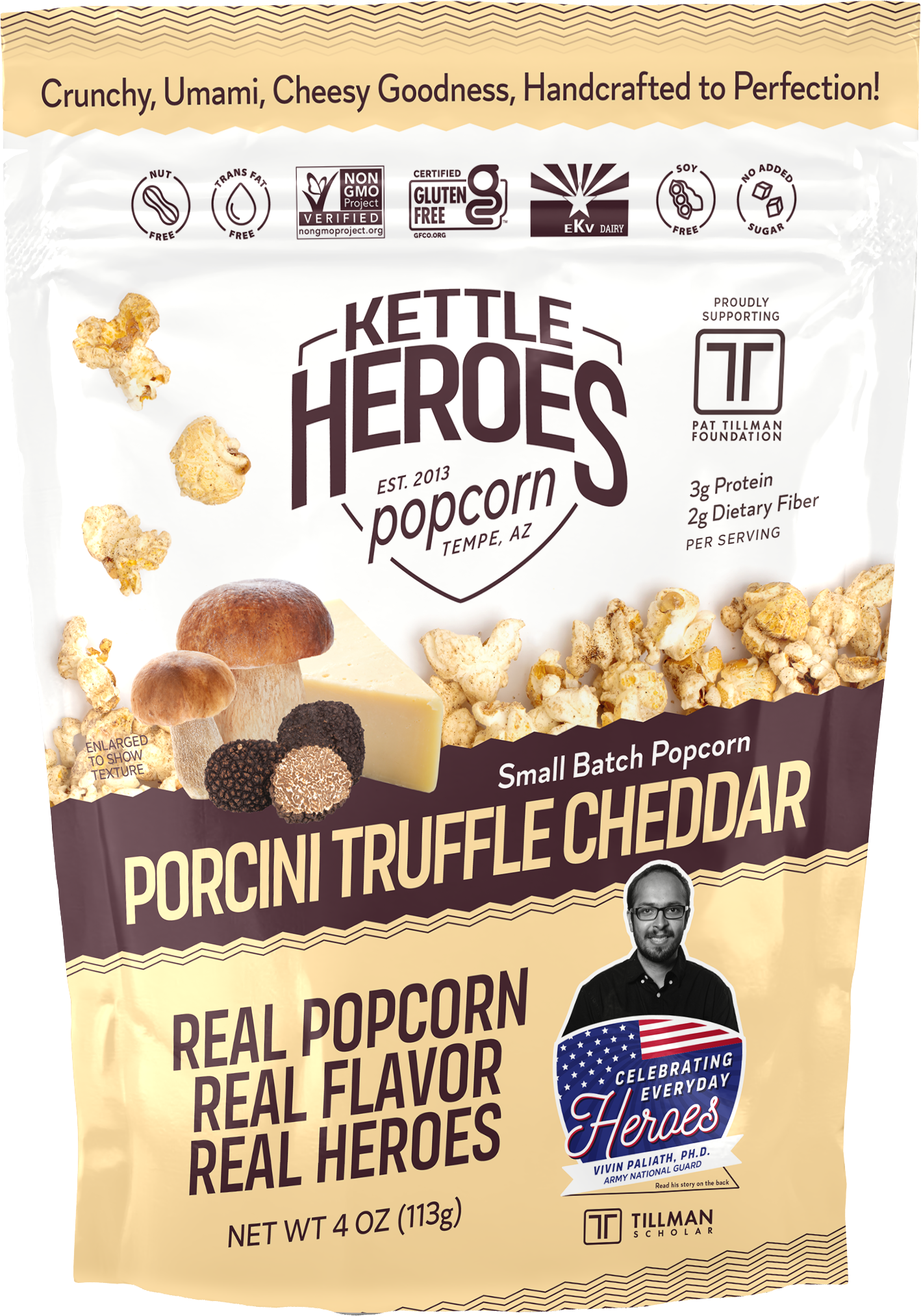 Kettle Heroes Artisan Popcorn - Wholesale Popcorn - Porcini Truffle Cheddar Popcorn1