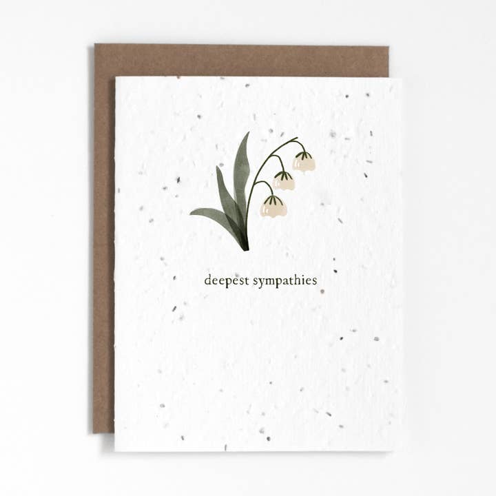 Plantable Greeting Card - Deepest Sympathies for wholesale by The Good Card