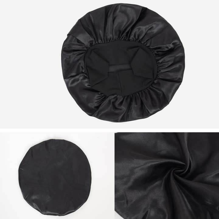 AK Brand - Wholesale Sleep cap / bonnet – women's - Satin Sleep Bonnet Wide Band Hair Protection Curly Hair7