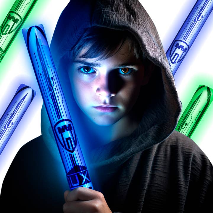 Starlux Games - Wholesale Toy wand – Kids - Soft Light Up Foam Toy Swords for Kids - Set of 4, 15”