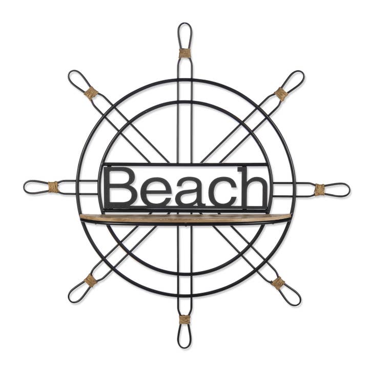 Discount Metal&Wood "Beach" Wall Shelf for wholesale by The Gerson Companies