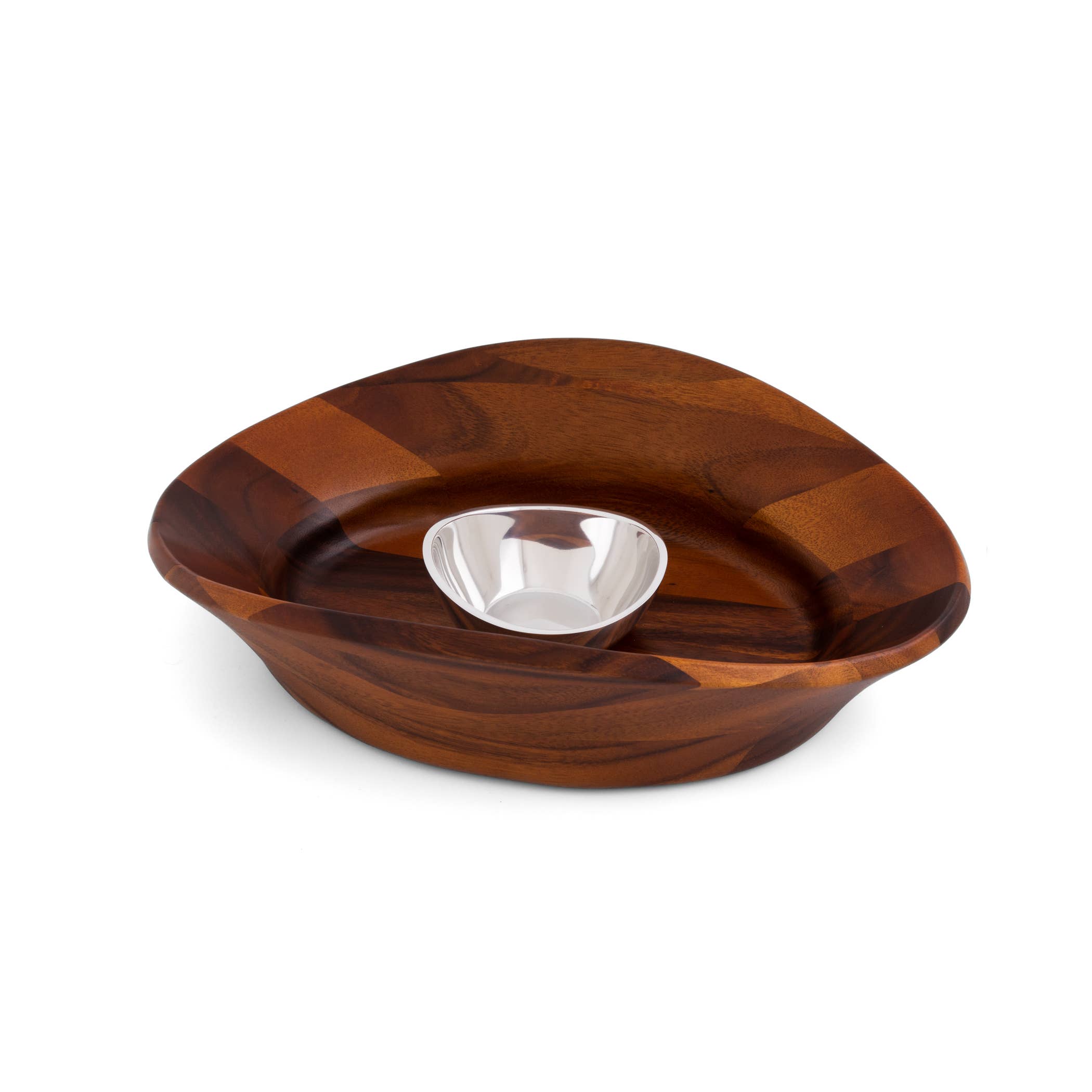 Nambe - Wholesale Condiment/Dip Bowl - Ripple Chip & Dip0