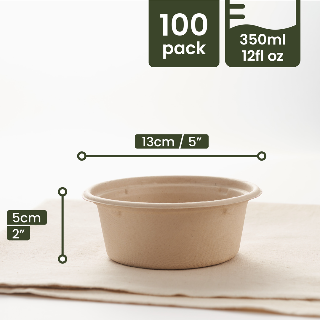 Häago - Wholesale Disposable plate - 100 Recyclable Sugarcane Bowls1
