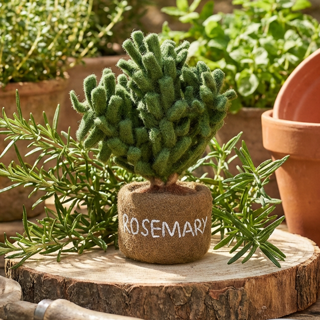 Felt So Good – wholesale Decorative tabletop object – Handmade Felt Herbs Standing Decoration Variety13