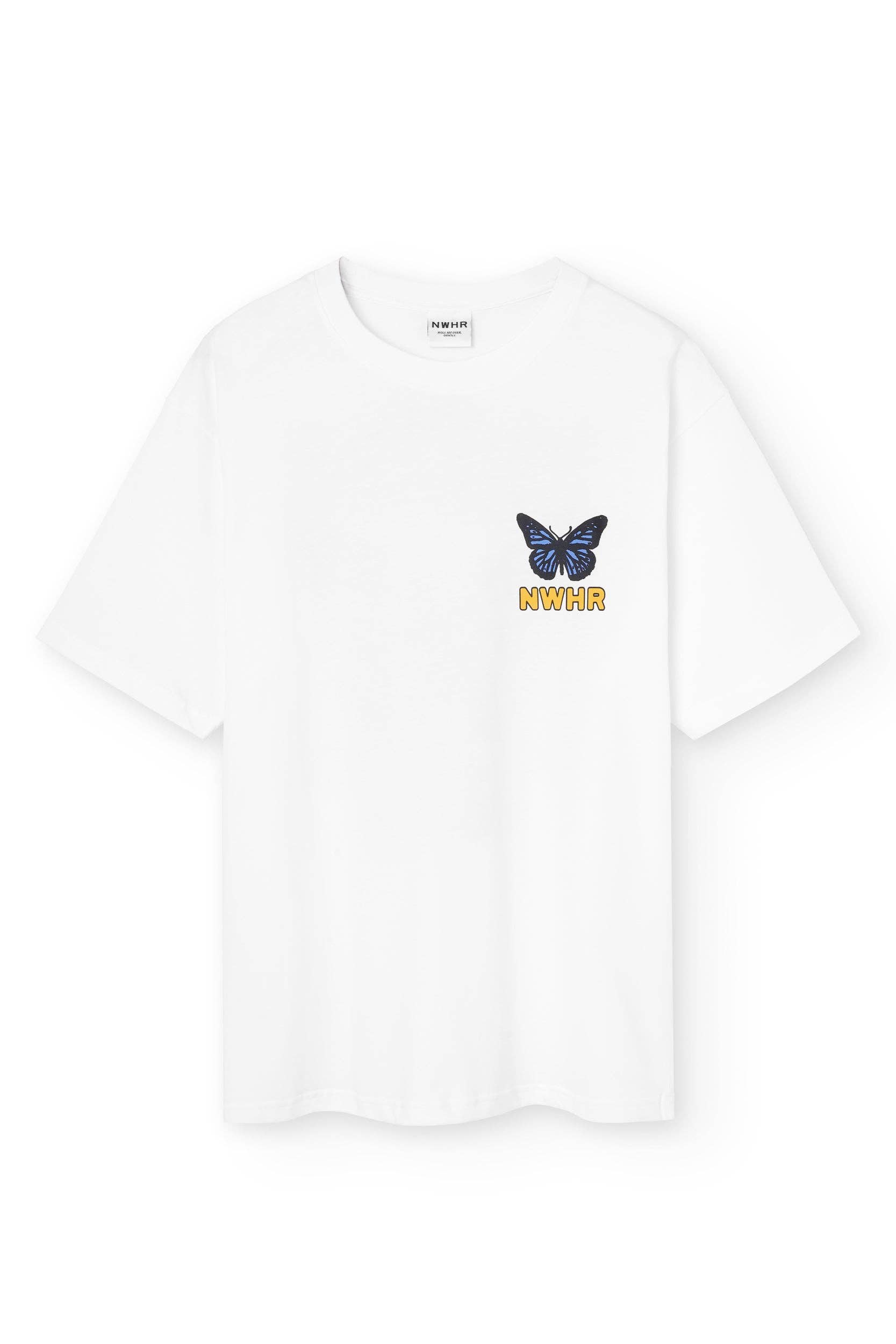 NWHR - Wholesale Screen Printed T-Shirt - Unisex - Butterfly white T-shirt - Organic Cotton4