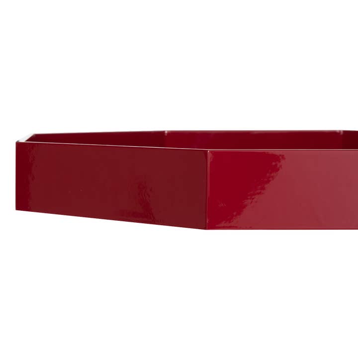 Hostess - Wholesale Serving Tray - Medium Octagonal Lacquered Tray, Berry1