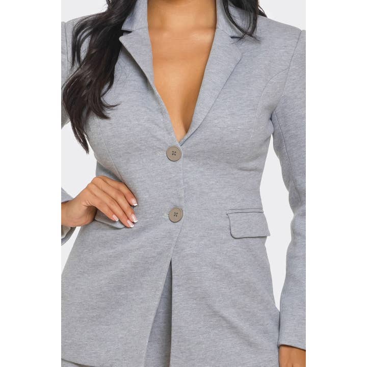GREY Structured Blazer and Cargo Pants Set for wholesale on Faire