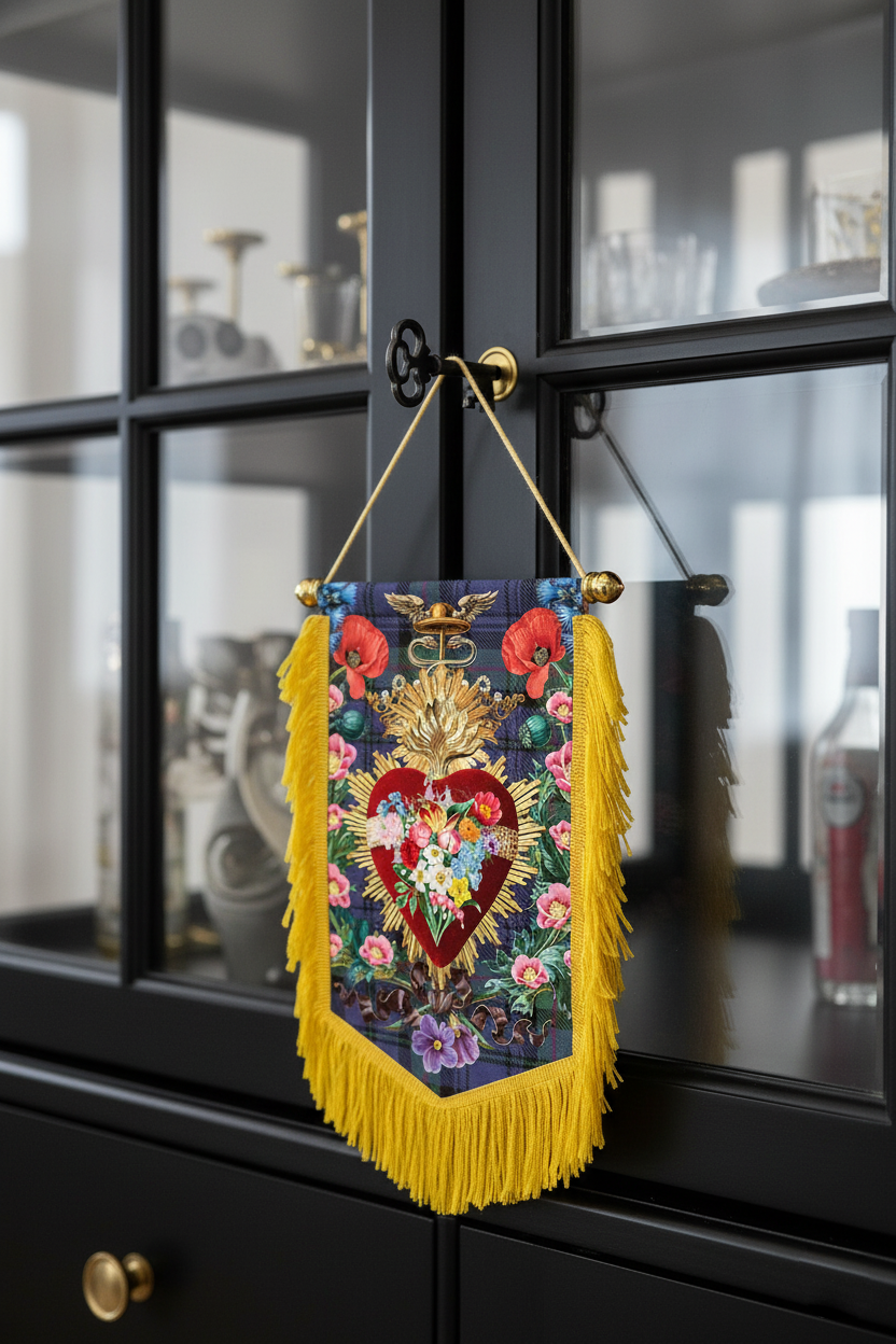 Mouchkine Jewelry - Wholesale Banner - Sacred Heart Ornamental Wall Banner 30x20 cm2