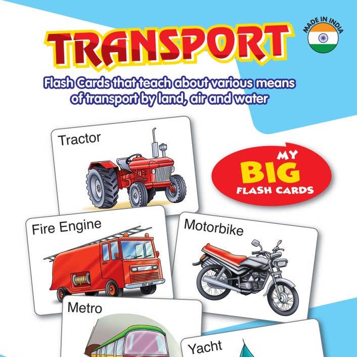 Bobangles - Wholesale Learning cards – Child & baby - Frank Educational Big Flash Cards - Transport0