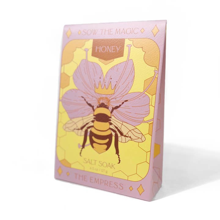 The Empress Bee Salt Soak in Honey for wholesale by Sow the Magic