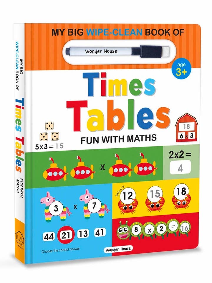 My Big Wipe And Clean Book of Times Tables for Kids for wholesale by Independent Publishers Group