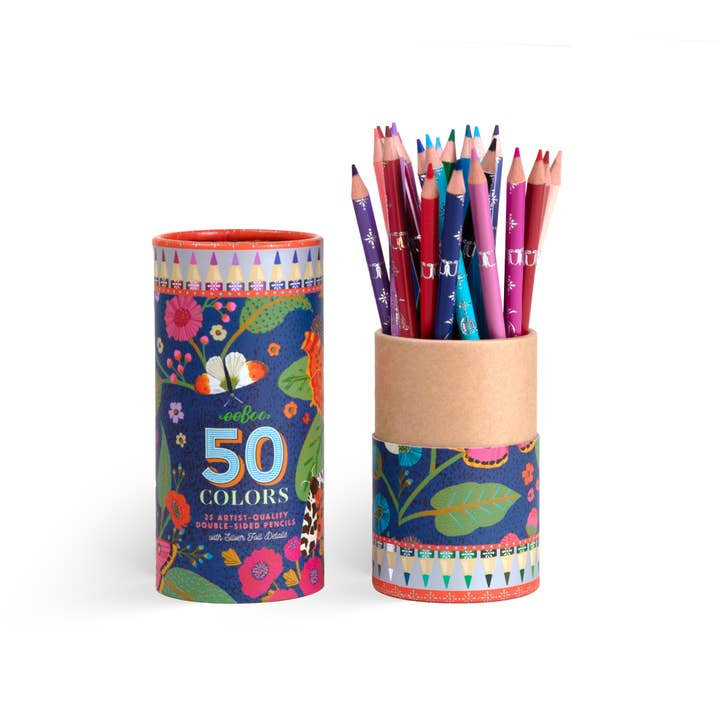 eeBoo - Wholesale Colored Pencil - Victoria's 25 Double-Sided Colored Pencils (Blue)