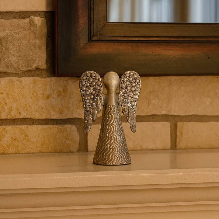 Beyond Borders - Wholesale Decorative Figurine - Medium Standing Angel Metal Art3