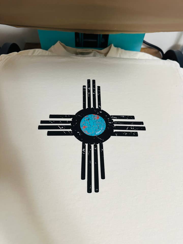 Turquoise Zia HTV Transfer for wholesale by Spurs & Spades