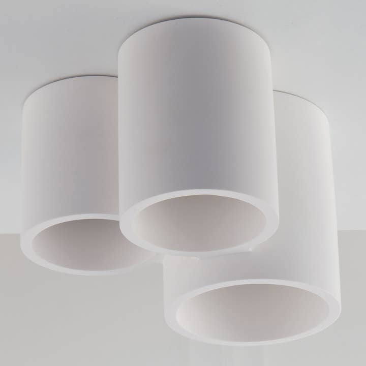 Gruppo F.T - Wholesale Chandelier/Hanging Light - BANJIE cylindrical ceiling lamp in paintable white plaster