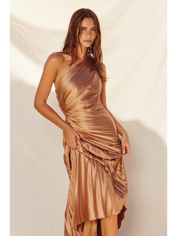 Dress Forum - Wholesale Dress - Women's - Olympia Asymmetrical Pleated Maxi Dress (1)18