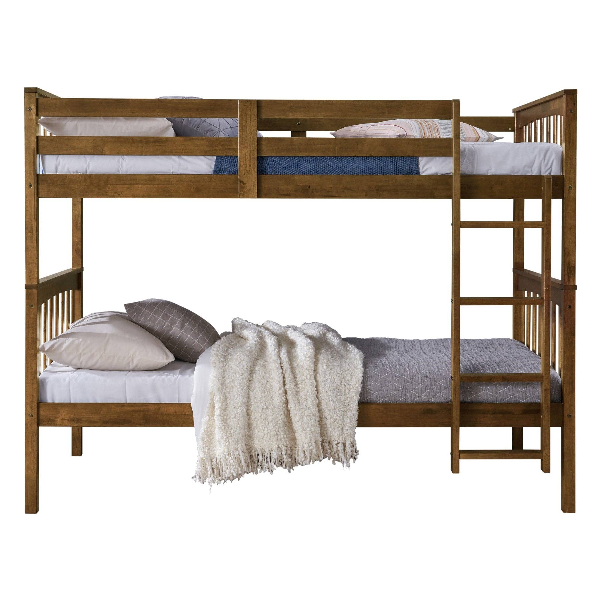 Home Design - Wholesale Bed - Kids & Baby - Home Design Ames Twin Over Twin Solid Wood Standard Bunk Bed Frame15