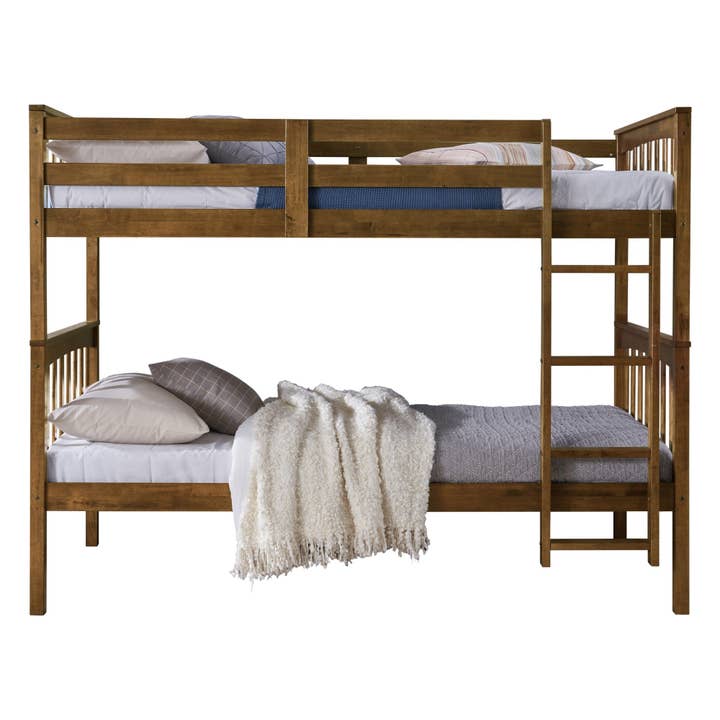 Home Design - Wholesale Bed - Kids & Baby - Home Design Ames Twin Over Twin Solid Wood Standard Bunk Bed Frame15