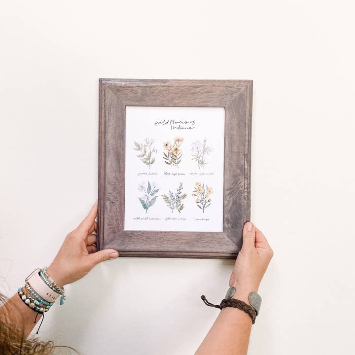 Art and Home co. - Wholesale Art Print - Indiana Wildflowers Watercolor Fine Art Print3