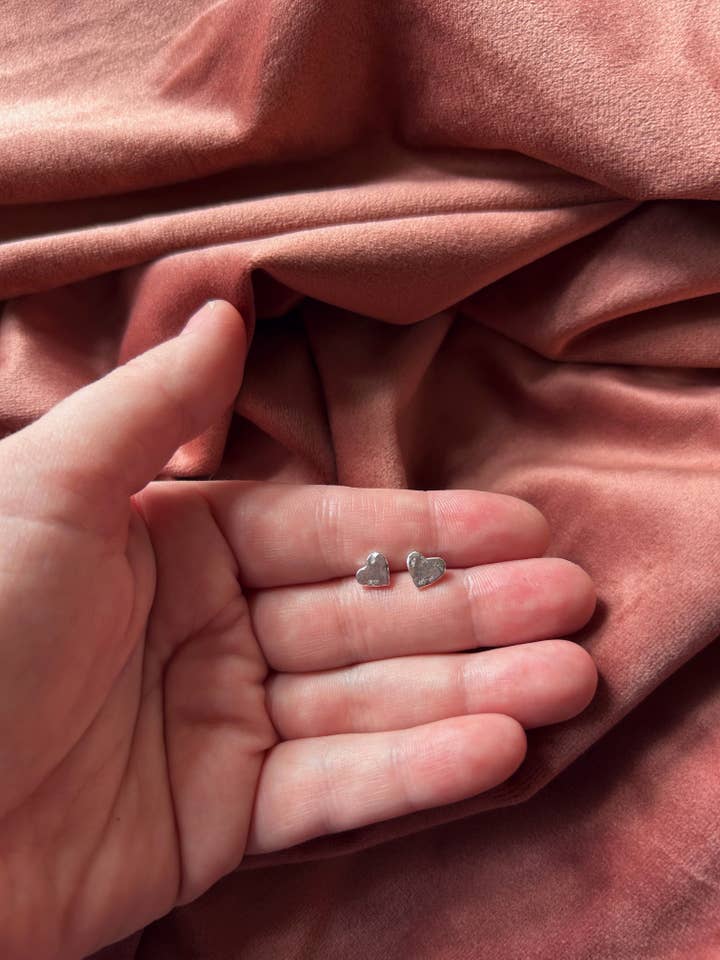 Tiny Heart Stud Earrings for wholesale by Lauren Brook