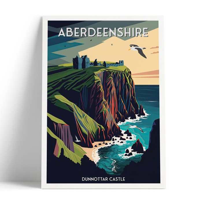Aberdeenshire Print - Dunnottar Castle Art - Stonehaven for wholesale by Printagonist