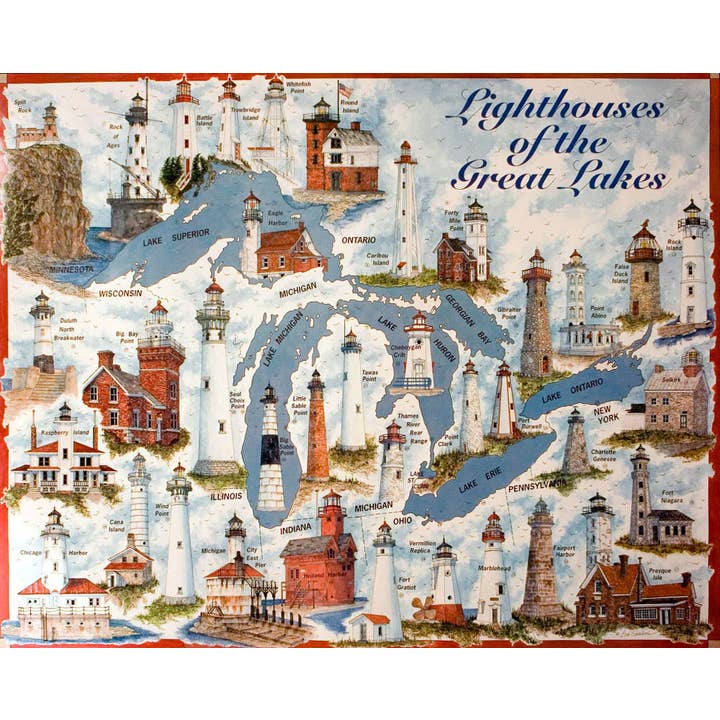 Heritage Puzzle - Wholesale Puzzle - Adult - Lighthouses of the Great Lakes Puzzle