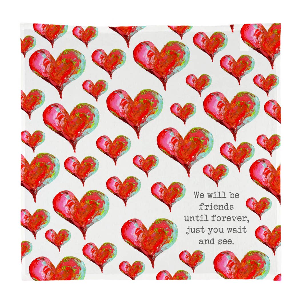 French Graffiti - Wholesale Tea Towel - We Will Be Friends Square0