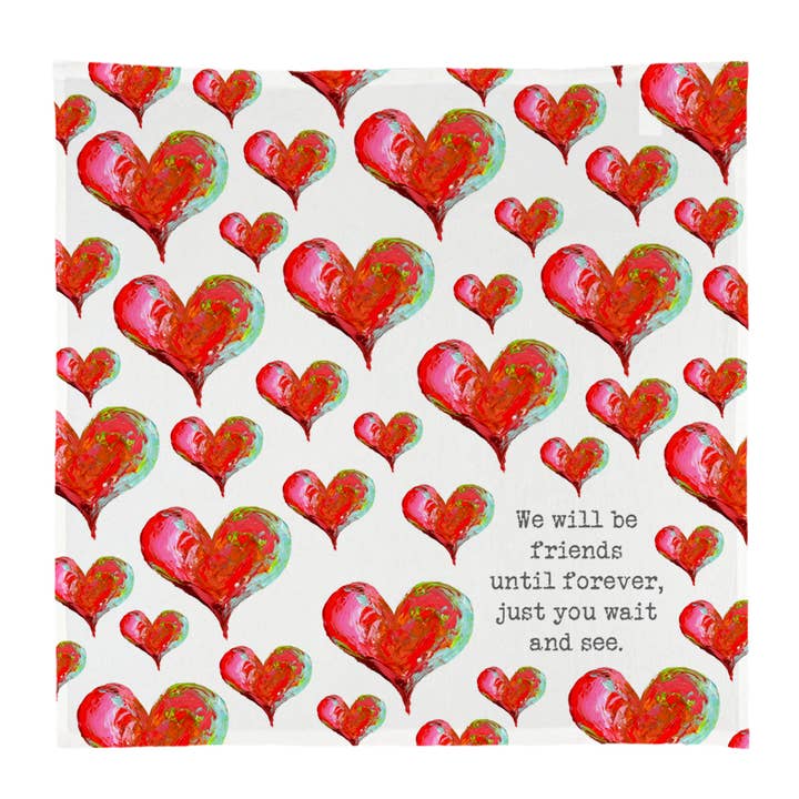 French Graffiti - Wholesale Tea Towel - We Will Be Friends Square