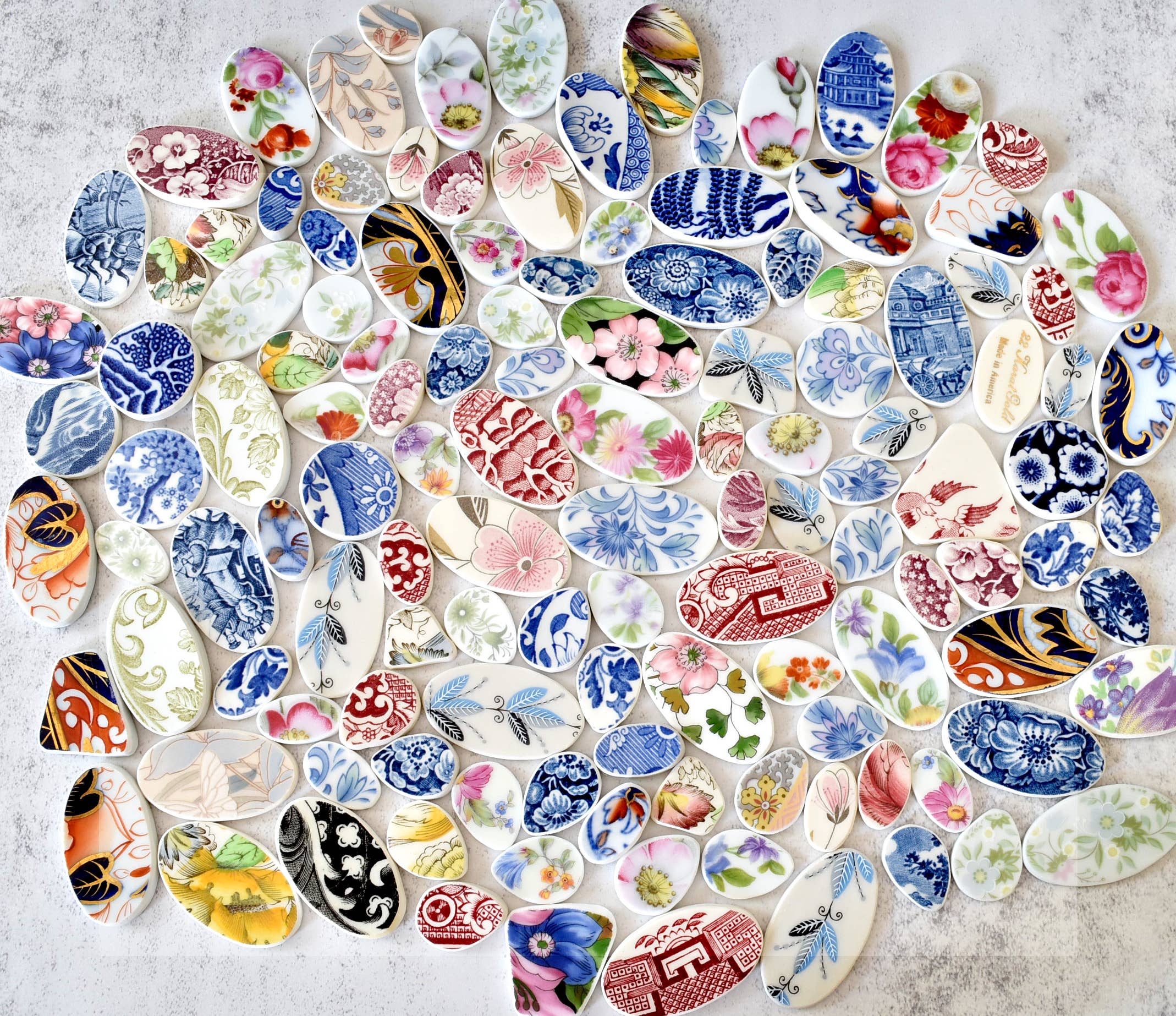 The Broken Plate Pendant Co - Wholesale Dangle Earrings - Broken Plate Dangle Earring  - Shard Shape4