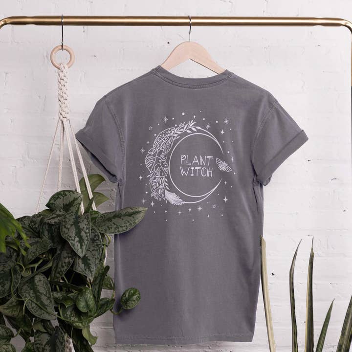 Plant Witch Vintage lomme T-shirt | Trækul for engroshandel hos Variegate Design