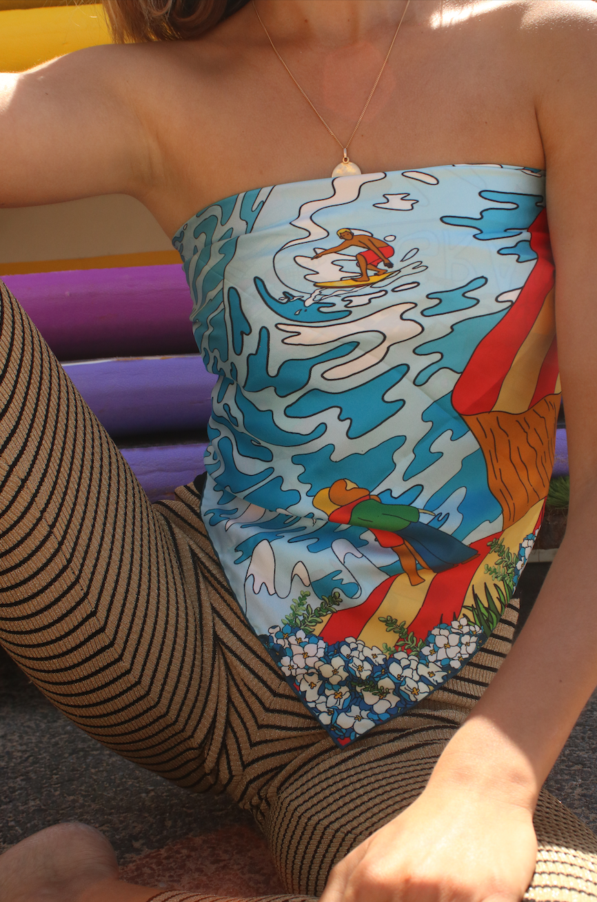 SOIE-MEME - Wholesale Scarf - Women's - Grande plage- carré8