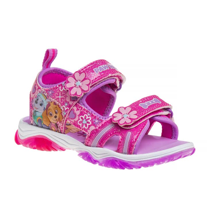 (Sans-gêne / Petit enfant) Sandales roses et violettes Pat' Patrouille pour la vente par Josmo Shoes Inc