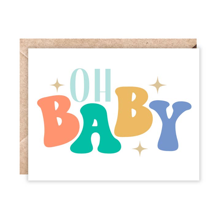 Oh Baby Greeting Card for wholesale by Jolly Rae