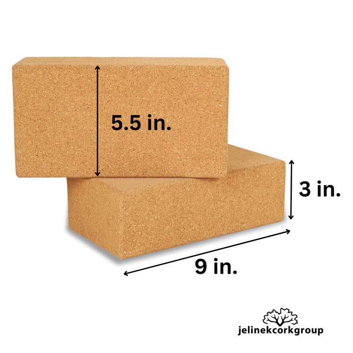 Slim Cork Yoga Block for wholesale by Jelinek Cork Group