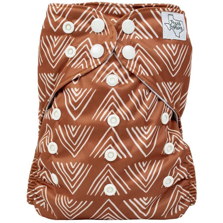 Pañal de Tela Ajustado con Bolsillo - Rústico para venta al por mayor de Texas Tushies LLC