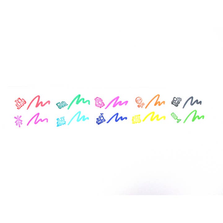 Tiny Mills - Wholesale Markers - Kids & Baby - Train Stamp Marker Set - Set of 10