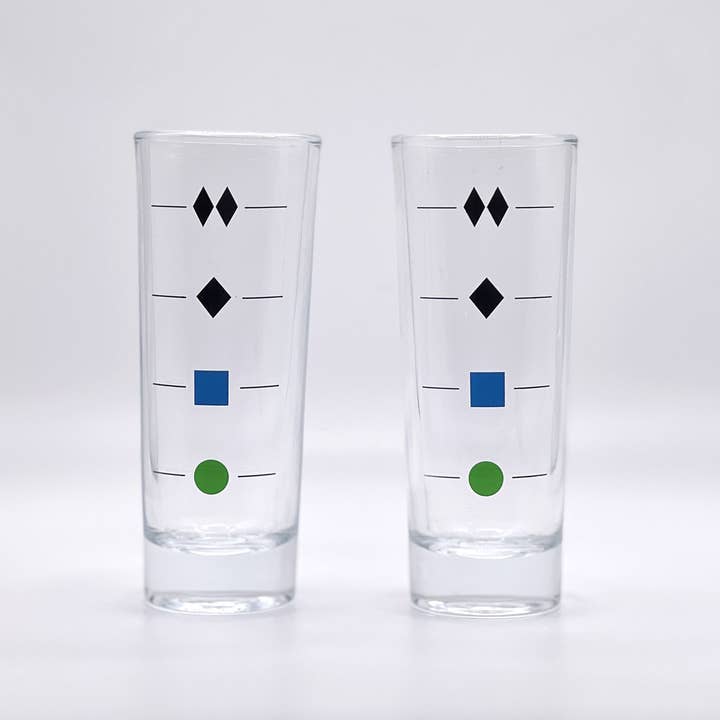 Ski House Games – wholesale Shot glass – Trail Sign Shot Glasses (Set of 2)