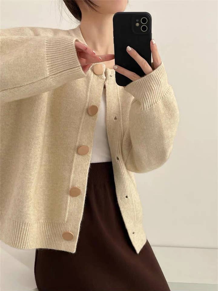 Marayn - Wholesale Cardigan – Women’s - Chic Knit Cardigan Korean Style Cozy Modern2