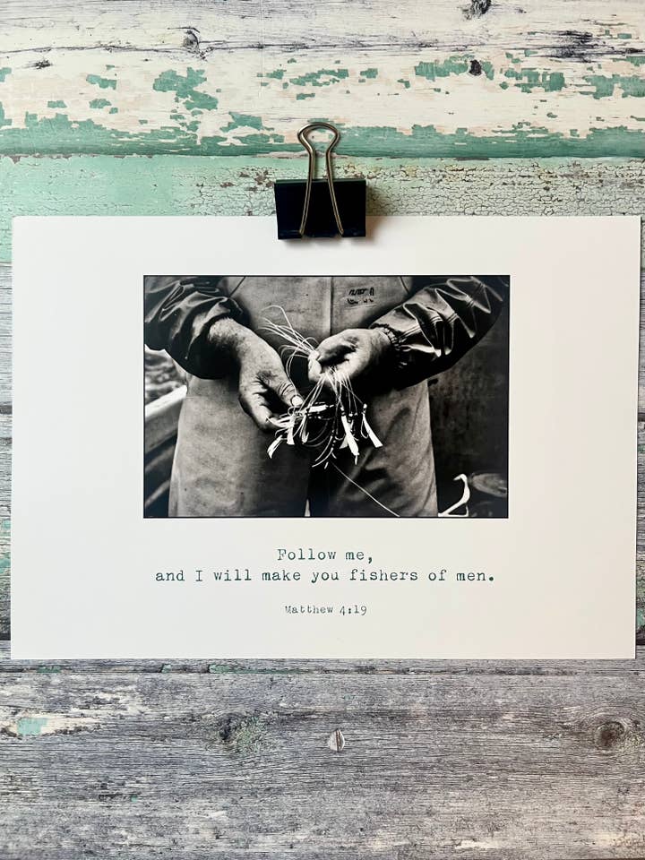 Fishers of Men Matthew 4 A4 Print for wholesale by Fieldnote
