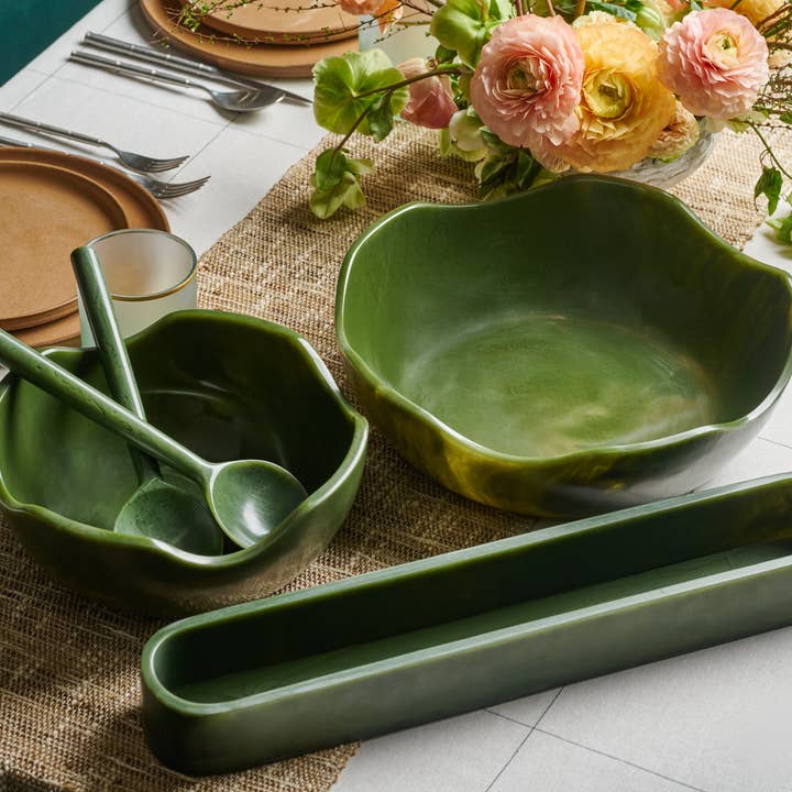 Lainy Home – Großhandel Dekorative Platte/Teller/Schüssel – Gewellte Harzschale 13" x 4"6